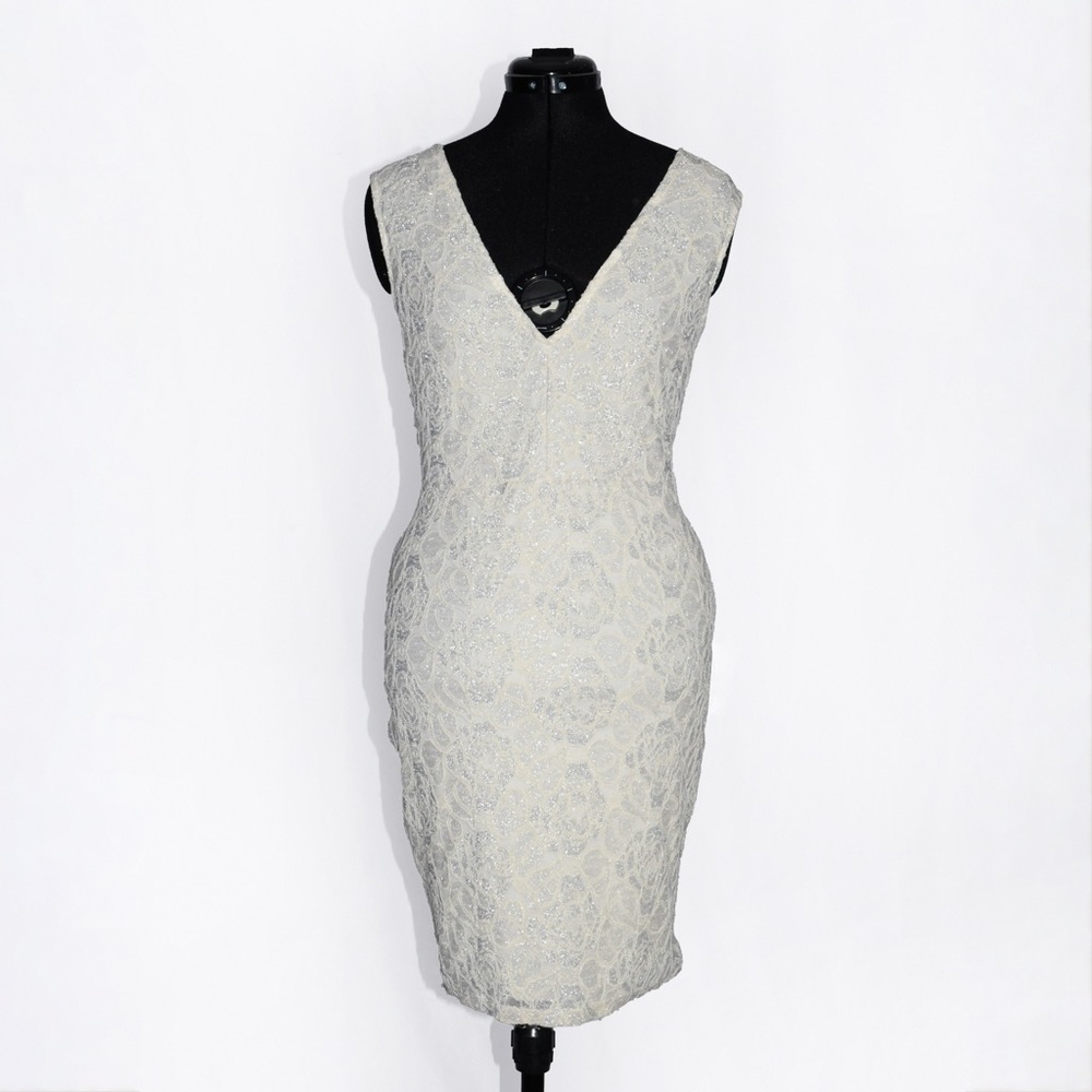 V-neckline Lace Sleeveless Dress